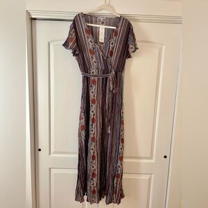 Patrons of Peace Boho Maxi Dress NWT